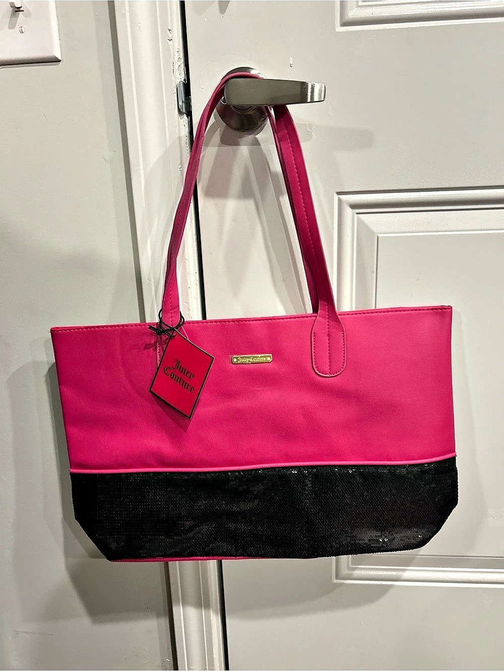 Juicy Couture Tote Bag in Pink & Black NWT